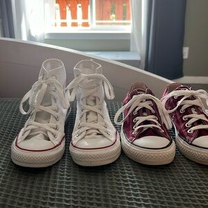 All Star Converse Women’s Shoes White Only, 1 pair